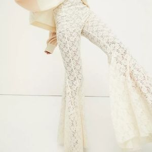 NWT Free People Bali Electric Lace Boho Flare Pants XL